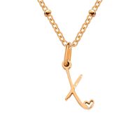 Simple Style Letter Stainless Steel Plating Gold Plated Pendant Necklace sku image 65