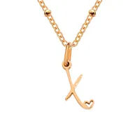 Simple Style Letter Stainless Steel Plating Gold Plated Pendant Necklace sku image 65