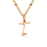 Simple Style Letter Stainless Steel Plating Gold Plated Pendant Necklace sku image 58
