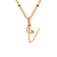 Simple Style Letter Stainless Steel Plating Gold Plated Pendant Necklace sku image 61