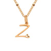 Simple Style Letter Stainless Steel Plating Gold Plated Pendant Necklace sku image 69