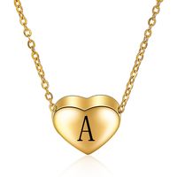 Simple Style Heart Shape Titanium Steel Pendant Necklace sku image 1