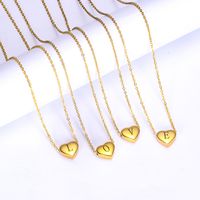 Simple Style Heart Shape Titanium Steel Pendant Necklace main image 1