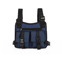 Men's Solid Color Oxford Cloth Zipper Functional Backpack Fanny Pack sku image 1