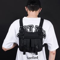 Men's Solid Color Oxford Cloth Zipper Functional Backpack Fanny Pack main image 1