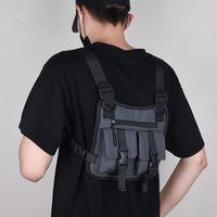 Men's Solid Color Oxford Cloth Zipper Functional Backpack Fanny Pack main image 3