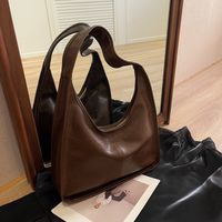 Women's All Seasons Pu Leather Solid Color Classic Style Sewing Thread Square Zipper Tote Bag main image 3