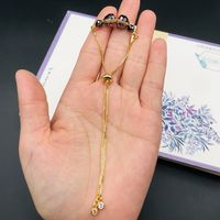 Cute Modern Style Classic Style Crystal Copper Beaded Handmade Water Drop Bracelets sku image 7