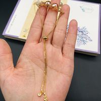 Cute Modern Style Classic Style Crystal Copper Beaded Handmade Water Drop Bracelets sku image 2