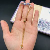 Lindo Estilo Moderno Estilo Clásico Cristal Cobre Con Cuentas Hecho A Mano Gota De Agua Pulsera sku image 3