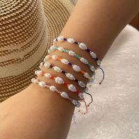 Bohemian Irregular Imitation Pearl Seed Bead Wholesale Drawstring Bracelets main image 1