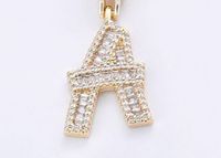 Simple Style Letter Copper Plating Inlay Moissanite Zircon Gold Plated Women's Necklace Pendant sku image 1