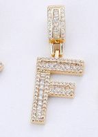 Simple Style Letter Copper Plating Inlay Moissanite Zircon Gold Plated Women's Necklace Pendant sku image 6