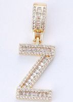 Simple Style Letter Copper Plating Inlay Moissanite Zircon Gold Plated Women's Necklace Pendant sku image 26