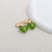 Simple Style Heart Shape Alloy Acetic Acid Sheets Women's Drop Earrings sku image 8