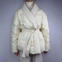 Femmes Décontractée Couleur Unie Nouer Manteau Vêtements En Coton main image 4