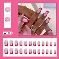 French Style Sweet Color Block Plastic Nail Patches 1 Piece main image 4