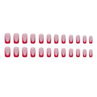 French Style Sweet Color Block Plastic Nail Patches 1 Piece main image 5