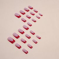 French Style Sweet Color Block Plastic Nail Patches 1 Piece main image 2