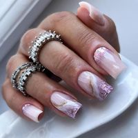 Sucré Fleur Plastique Ongles Correctifs 1 Jeu main image 6