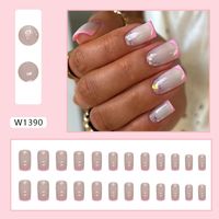 French Style Sweet Simple Style Color Block Plastic Nail Patches 1 Set main image 4