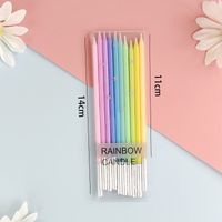 Birthday Basic Pastoral Rainbow Paraffin Party Festival Candle sku image 1