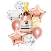 Princess Star Heart Shape Wine Bottle Aluminum Film Party Balloons main image 2
