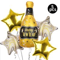 New Year Glam Letter Star Aluminum Film Party Balloons sku image 3