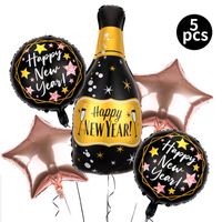 New Year Glam Letter Star Aluminum Film Party Balloons sku image 1