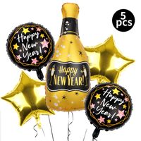 New Year Glam Letter Star Aluminum Film Party Balloons sku image 6