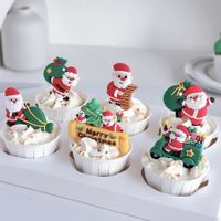 Christmas Cute Santa Claus Plant Deer Soft Glue Party Festival Cake Decorating Supplies main image 1