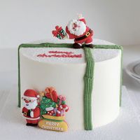 Christmas Cute Santa Claus Plant Deer Soft Glue Party Festival Cake Decorating Supplies main image 4
