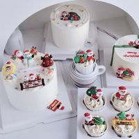 Christmas Cute Santa Claus Plant Deer Soft Glue Party Festival Cake Decorating Supplies main image 3