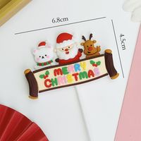 Christmas Cute Santa Claus Plant Deer Soft Glue Party Festival Cake Decorating Supplies sku image 7