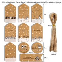 Christmas Cartoon Style Cute Santa Claus Paper Christmas Party Candy Decoration Card sku image 13