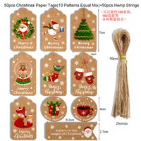 Christmas Cartoon Style Cute Santa Claus Paper Christmas Party Candy Decoration Card sku image 5