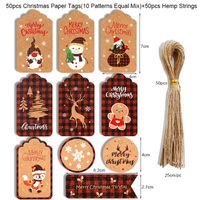 Christmas Cartoon Style Cute Santa Claus Paper Christmas Party Candy Decoration Card sku image 7