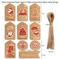Christmas Cartoon Style Cute Santa Claus Paper Christmas Party Candy Decoration Card sku image 8