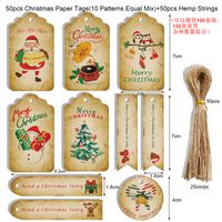 Christmas Cartoon Style Cute Santa Claus Paper Christmas Party Candy Decoration Card sku image 4