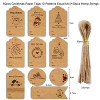 Christmas Cartoon Style Cute Santa Claus Paper Christmas Party Candy Decoration Card sku image 14