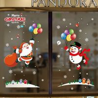 Weihnachten Cartoon-stil Weihnachtssocken Schneemann Pvc Ferien Autofenster Aufkleber sku image 1