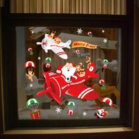 Weihnachten Cartoon-stil Weihnachtssocken Schneemann Pvc Ferien Autofenster Aufkleber sku image 6