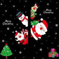 Christmas Cartoon Style Christmas Socks Snowman Pvc Holiday Car Window Stickers sku image 15