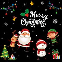 Christmas Cartoon Style Christmas Socks Snowman Pvc Holiday Car Window Stickers sku image 9