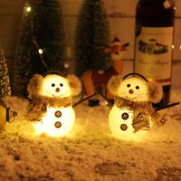 Christmas Cartoon Style Pastoral Snowman Plastic Flannel Party Festival Ornaments main image 1