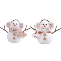 Christmas Cartoon Style Pastoral Snowman Plastic Flannel Party Festival Ornaments main image 5