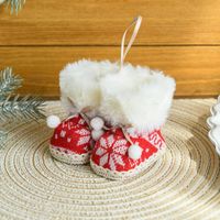 Christmas Casual Cute Snowflake Boots Plush Holiday Daily Hanging Ornaments main image 5