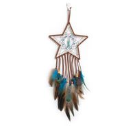Retro Romantic Pastoral Star Moon Feather Pendant Artificial Decorations sku image 2