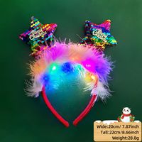 Christmas Cartoon Style Antlers Plastic Party Hair Band sku image 14