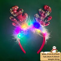 Christmas Cartoon Style Antlers Plastic Party Hair Band sku image 3